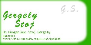 gergely stoj business card